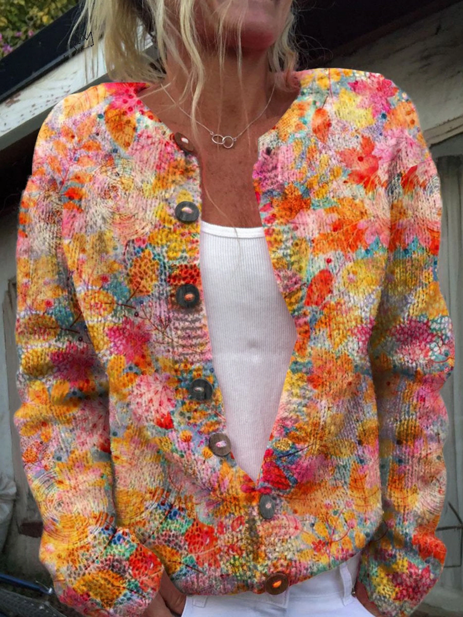 Vintage Knit Cardigan Sweater