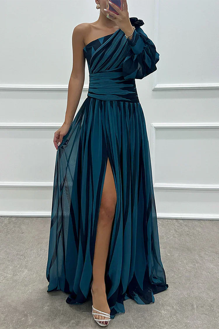 Cordelia | Women's Wedding Guest One Shoulder Asymmetric Maxi Dress