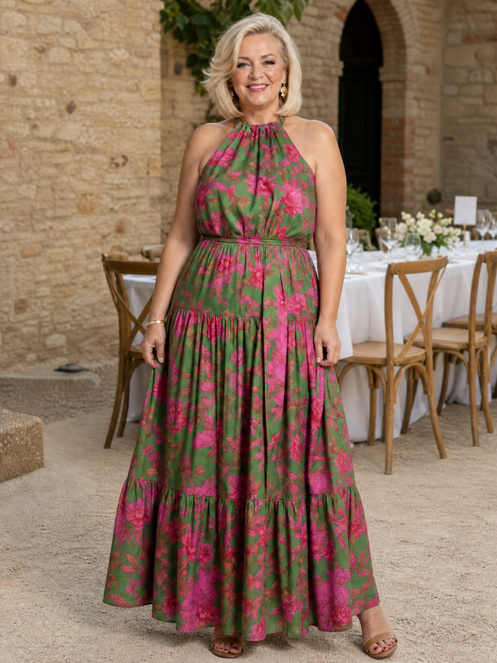Rowen™ Draped Halter Midi Dress