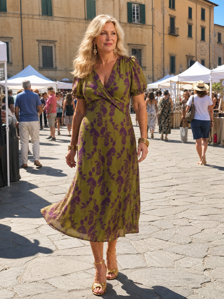 Virel™ Relaxed Floral Midi Dress