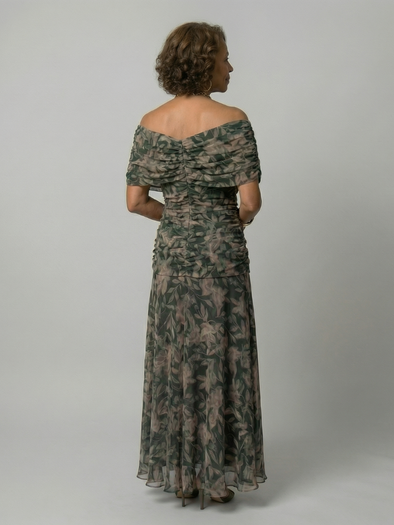 Calen | Off Shoulder Flow Midi Dresses