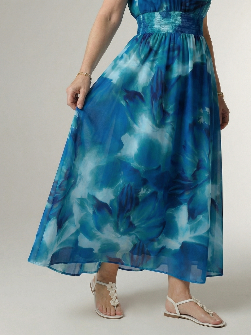 Sylin™ Gathered Halter Midi Dress