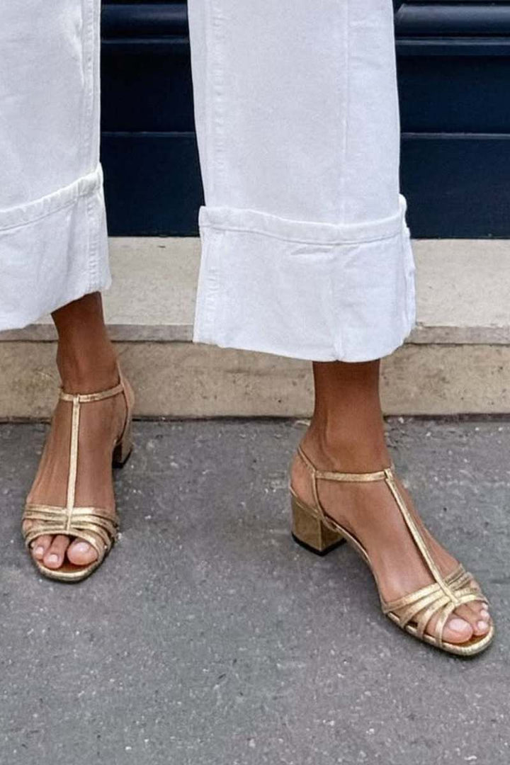 Allegra | Golden Sandals Everyday Elegance
