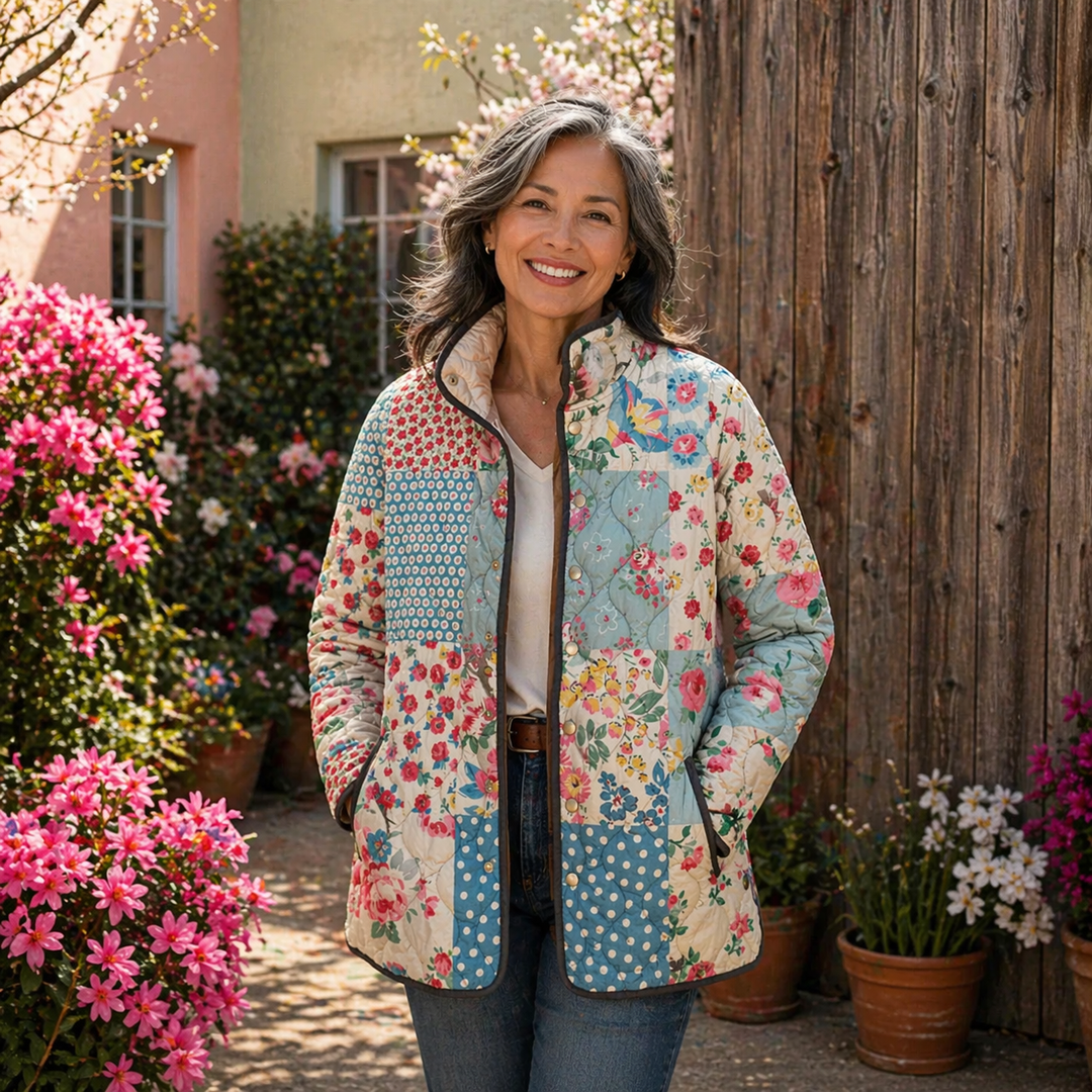 Liora | Charming Floral Quilted Jacket