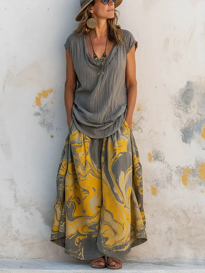 Eleanor™ | Relaxed Top & A-Line Skirt Set
