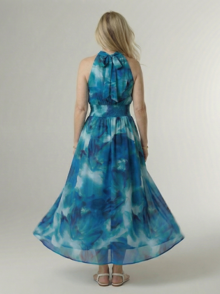 Sylin™ Gathered Halter Midi Dress