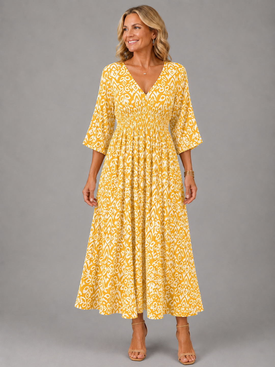 Althea™ | Bohemian Flow Midi Dress