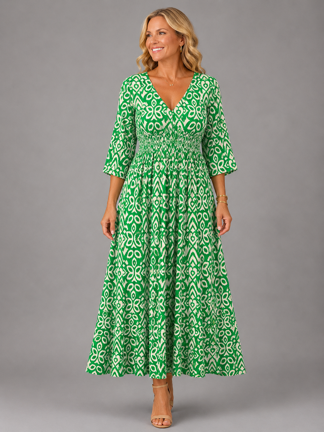 Althea™ | Bohemian Flow Midi Dress