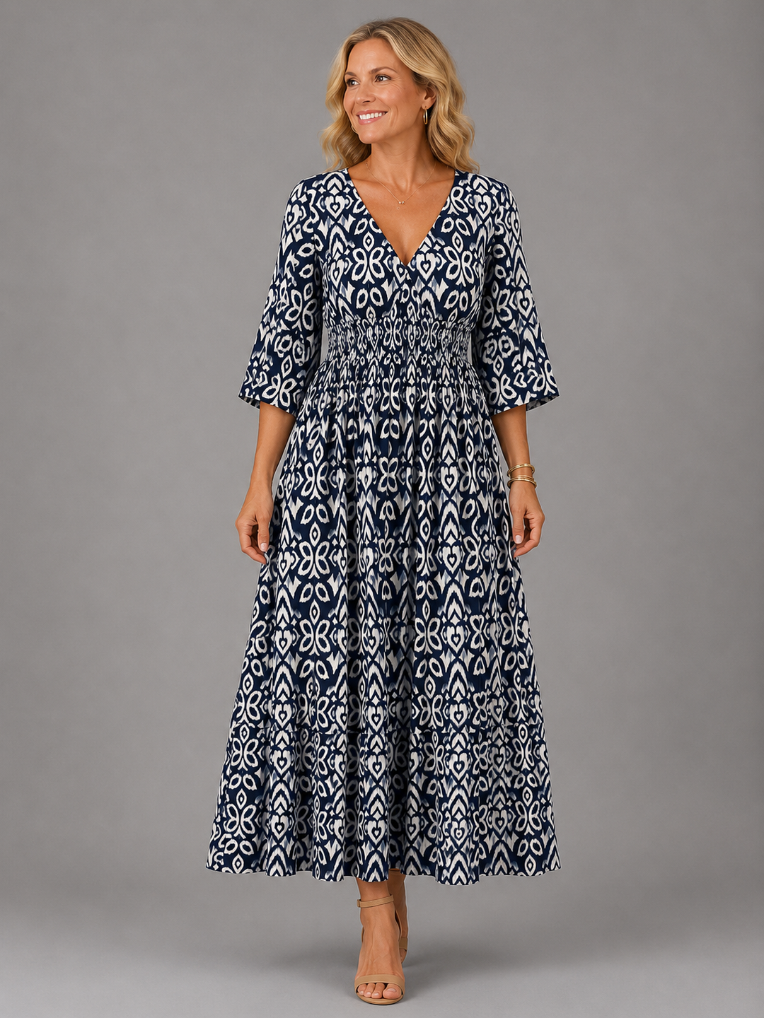 Althea™ | Bohemian Flow Midi Dress