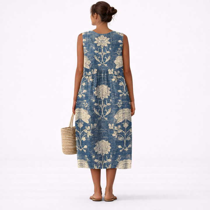 Alberte™ | Classic Floral Midi Dress
