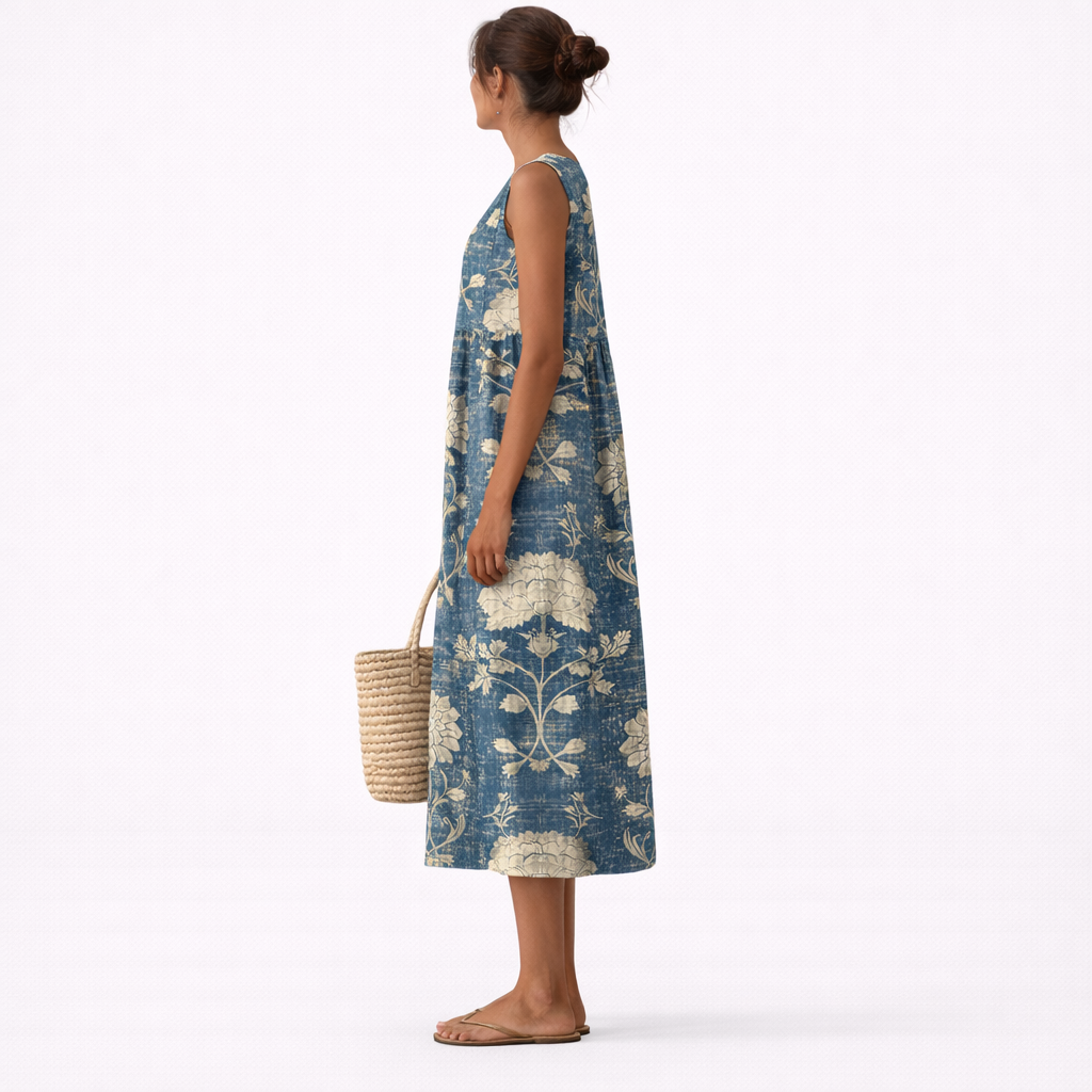 Alberte™ | Classic Floral Midi Dress