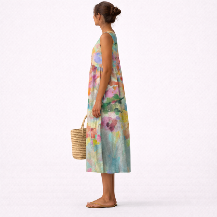 Karla™ | Elegant Multicolored Midi Dress