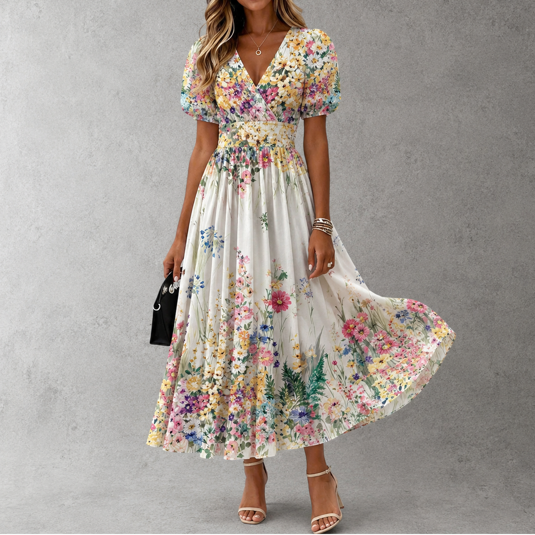 Rosalinda | Short Sleeve Maxi Dress