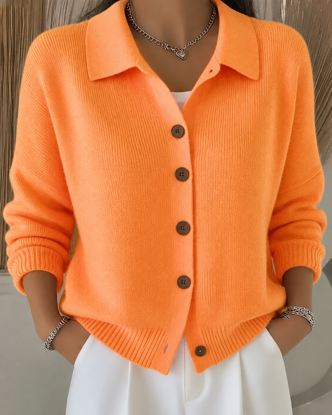Sienna | Button Collar Cardigan