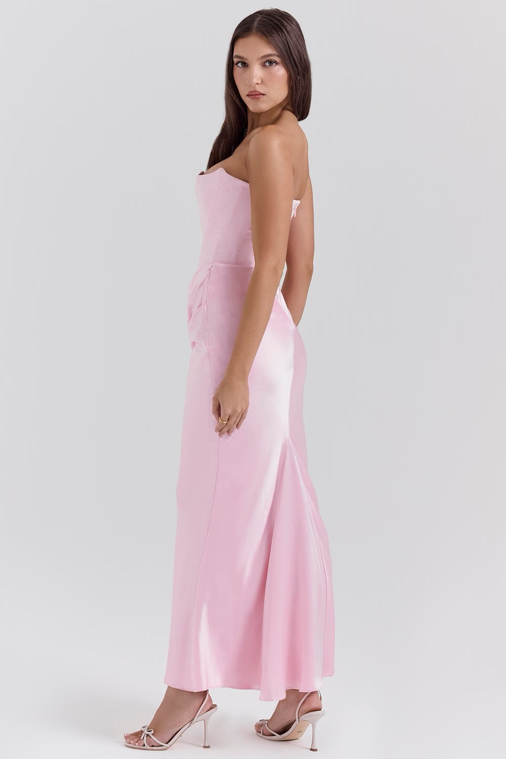 Camellia | Women's Wedding Guest Lace Strapless Dress Evening