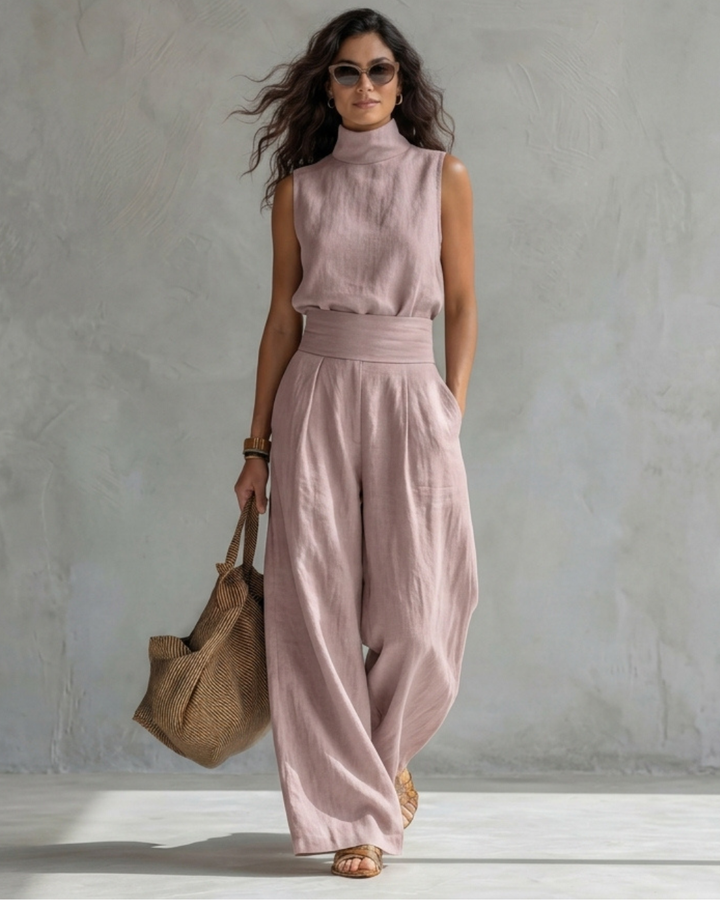 Maria | Elegant Wide Leg Pants and Top Set