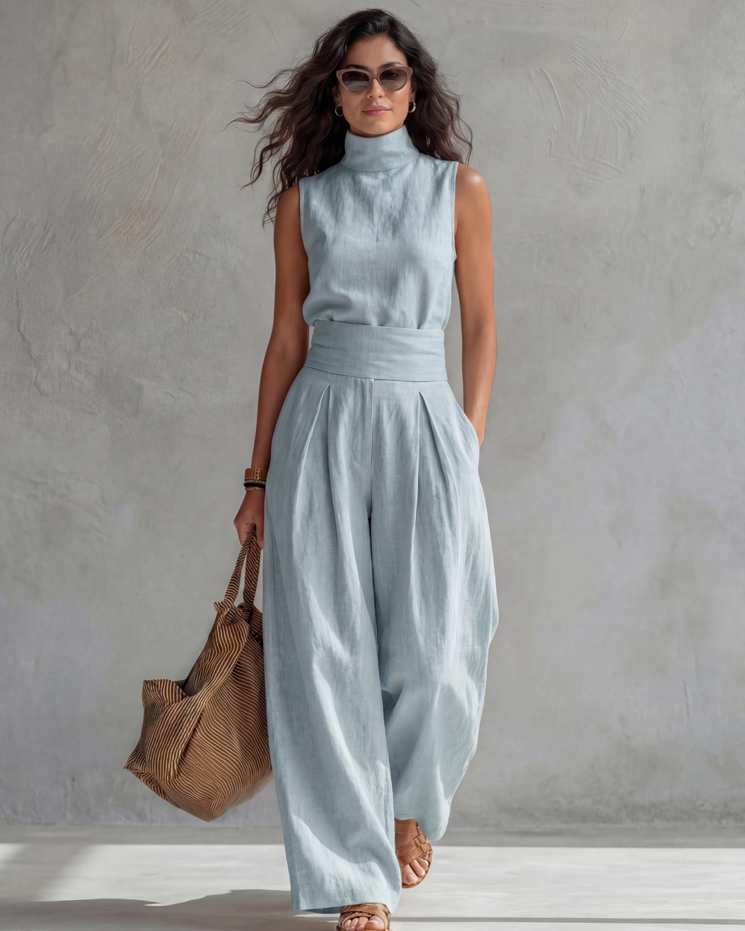 Maria | Elegant Wide Leg Pants and Top Set