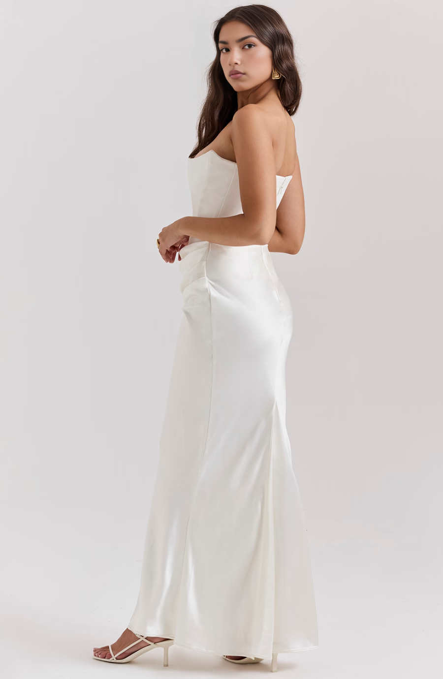 Camellia | Women's Wedding Guest Lace Strapless Dress Evening