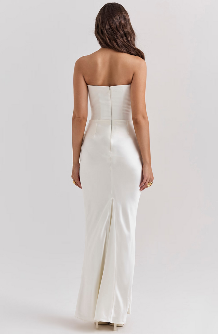 Camellia | Women's Wedding Guest Lace Strapless Dress Evening