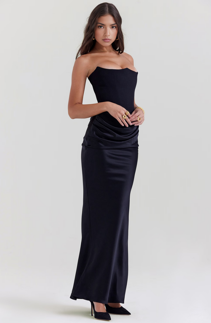 Camellia | Women's Wedding Guest Lace Strapless Dress Evening