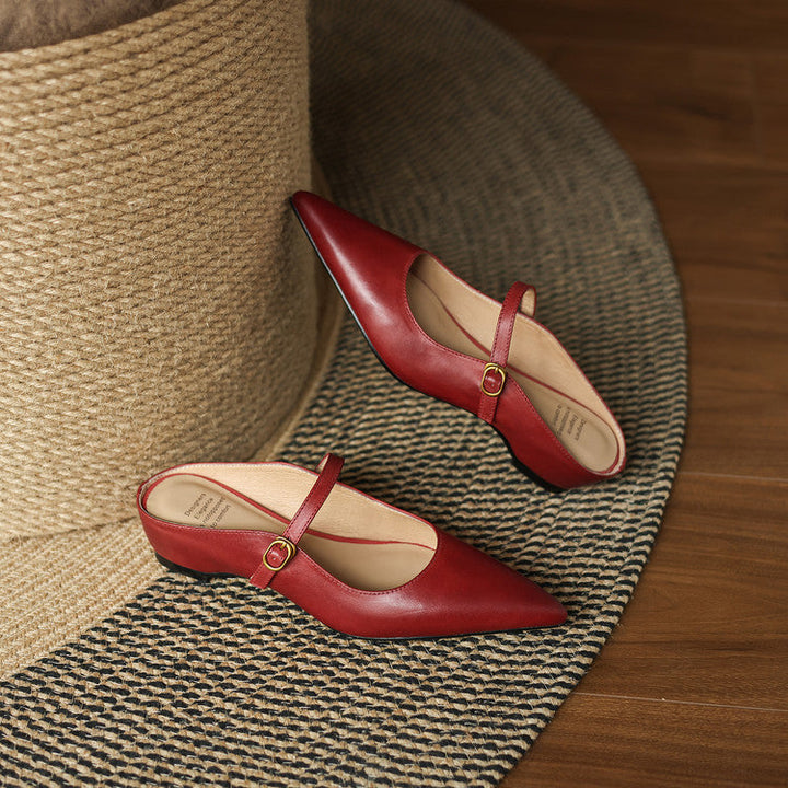 Neok Genuine Leather Mules