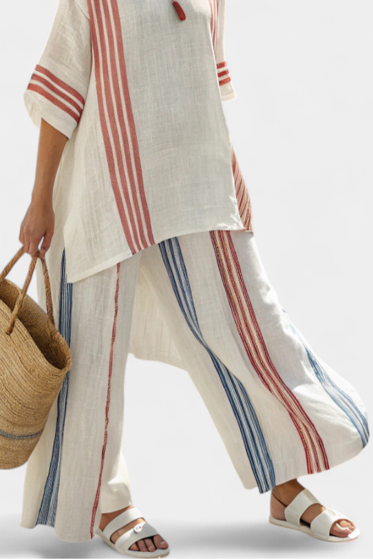 Ludovica - Multi-Coloured Striped Trouser Set