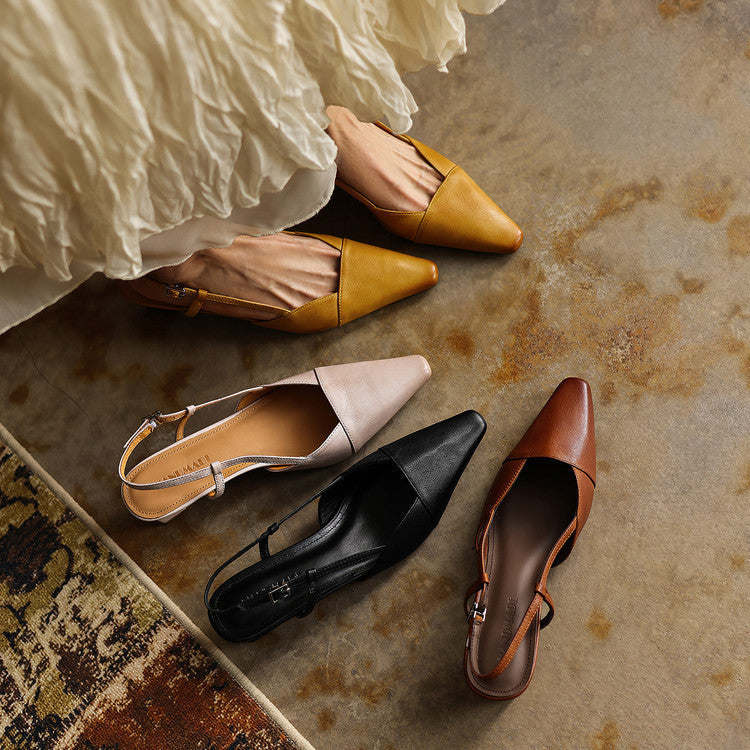 Serelle | Leather Slingback Heels
