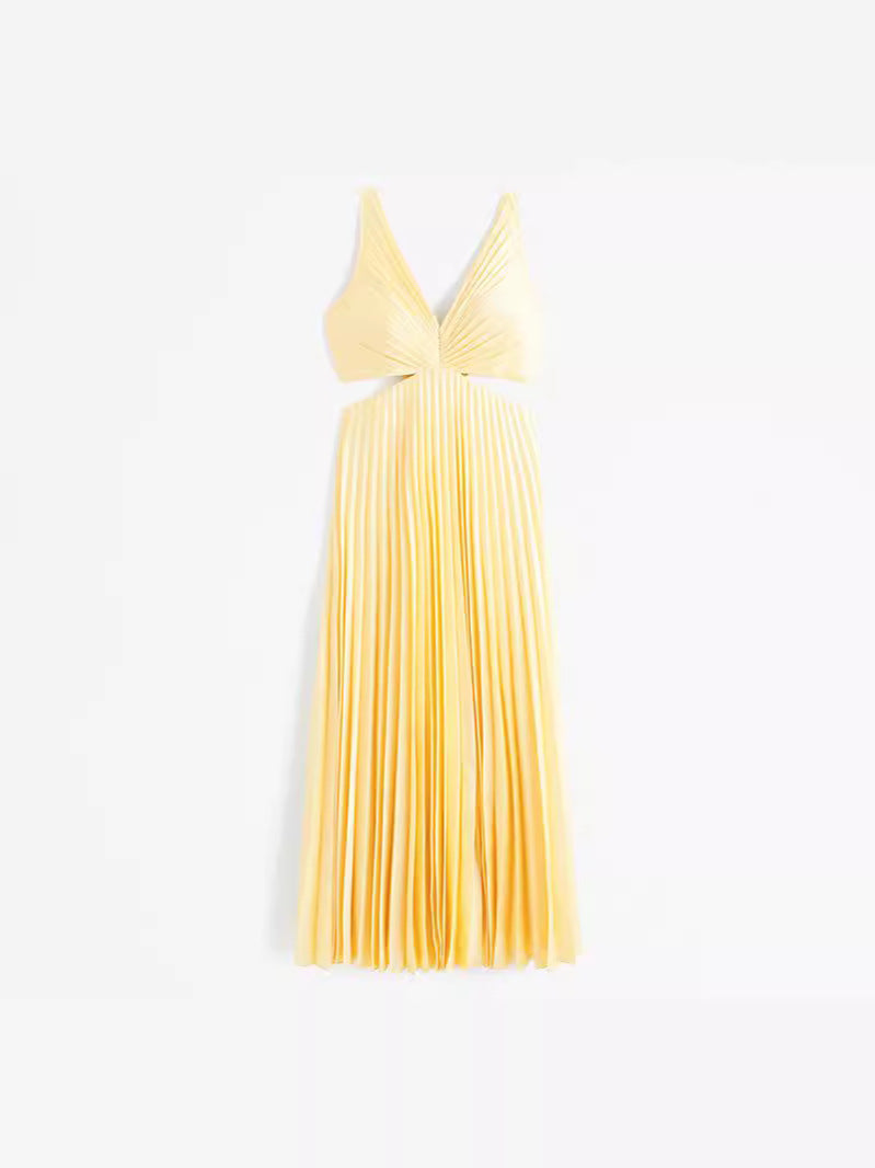 Elle | Women's Wedding Guest V-Neck Maxi Dress Evening