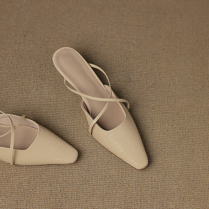 Mire Genuine Leather Mules