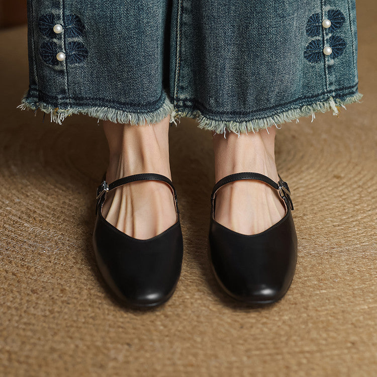 Merisa Genuine Leather Mules