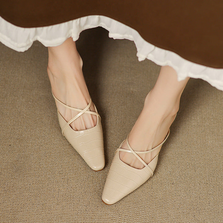 Mire Genuine Leather Mules