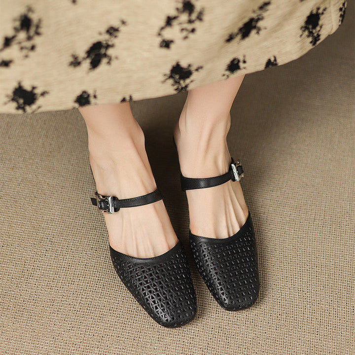 Ovia Genuine Leather Mules