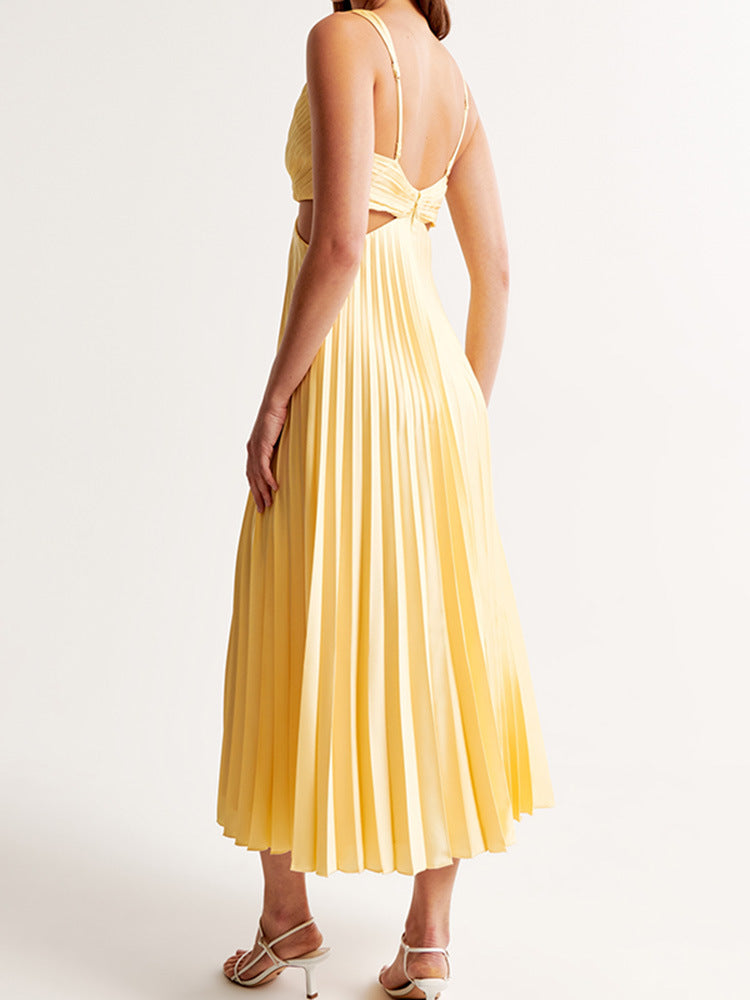 Elle | Women's Wedding Guest V-Neck Maxi Dress Evening