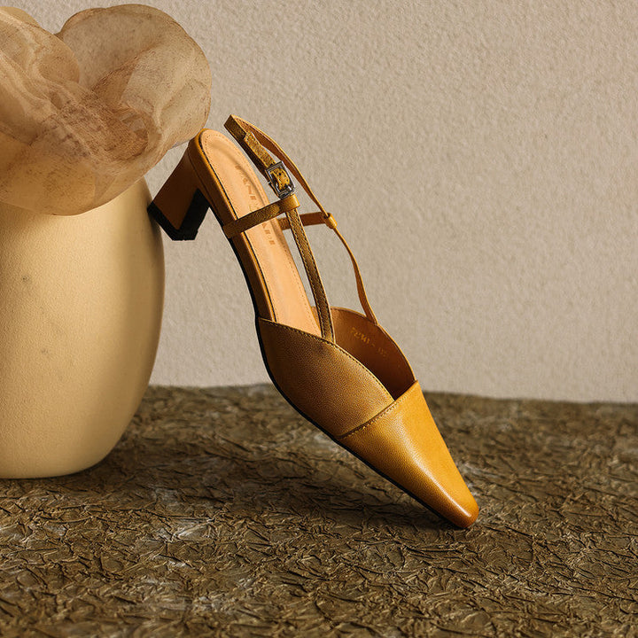 Serelle | Leather Slingback Heels