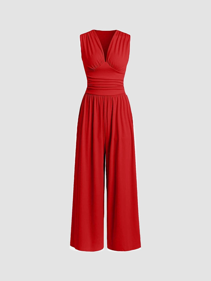 Charity – Elegant Sleeveless Wide-Leg Jumpsuit