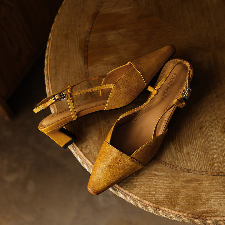 Serelle | Leather Slingback Heels