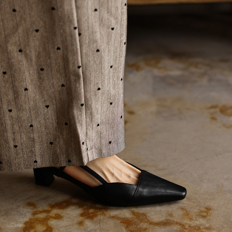 Serelle | Leather Slingback Heels