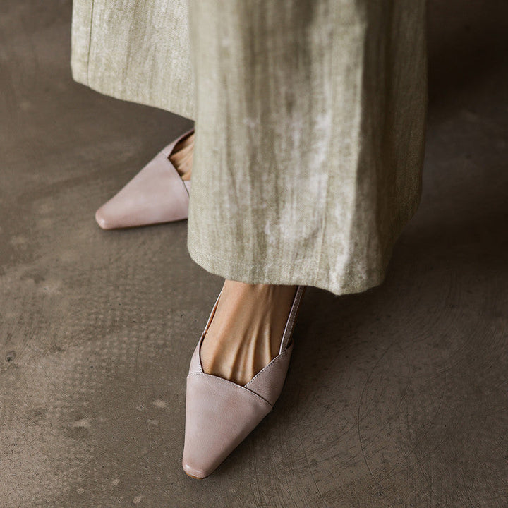 Serelle | Leather Slingback Heels