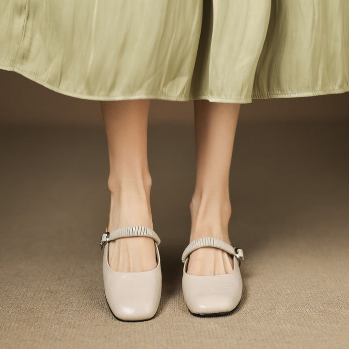 Novie Genuine Leather Mary Jane Mules