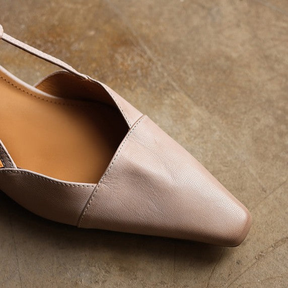 Serelle | Leather Slingback Heels
