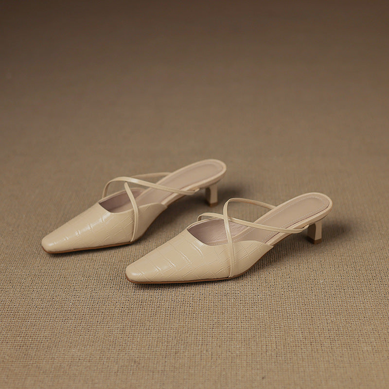 Mire Genuine Leather Mules
