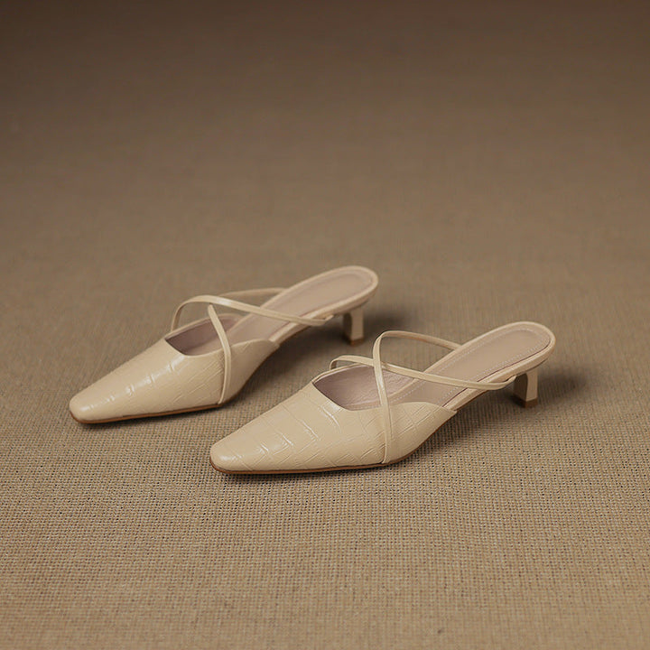 Mire Genuine Leather Mules