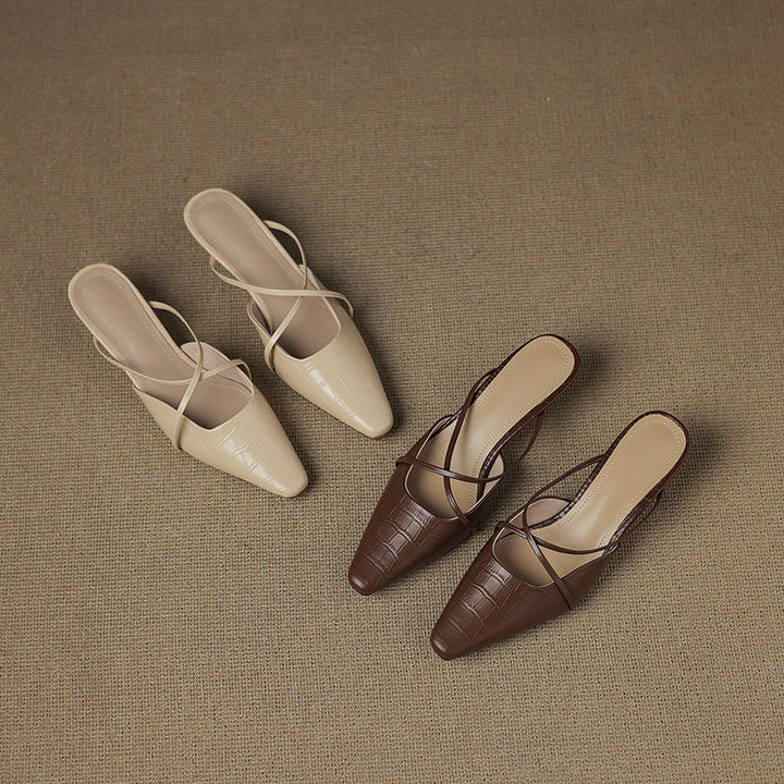 Mire Genuine Leather Mules