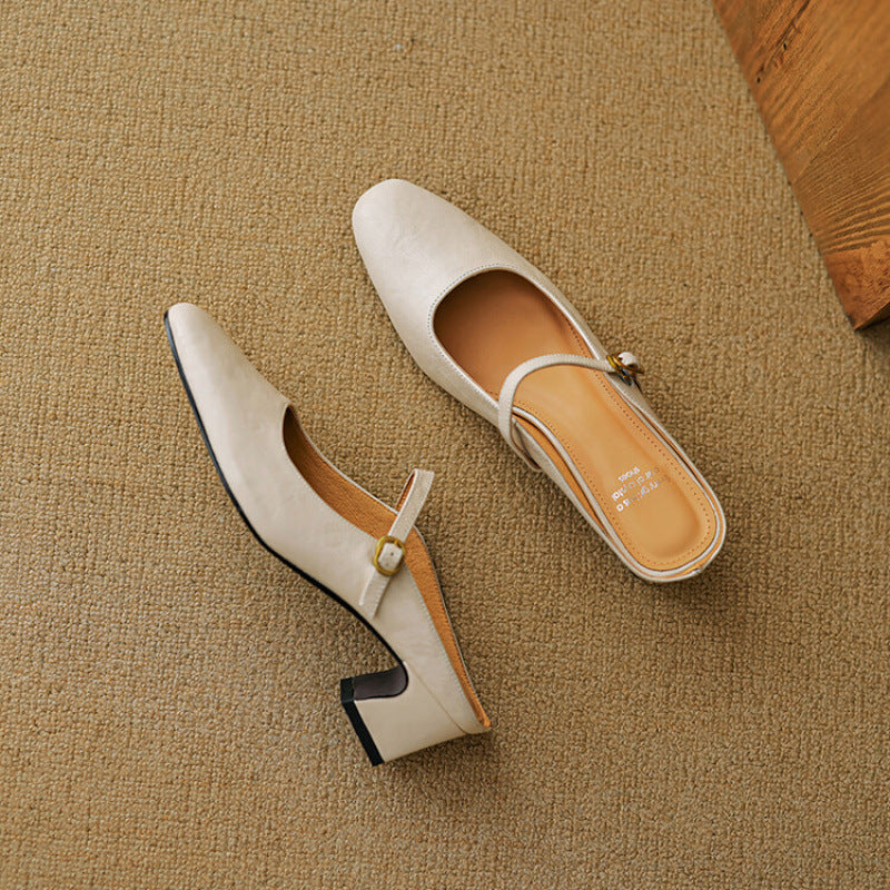 Vian Genuine Leather Mules