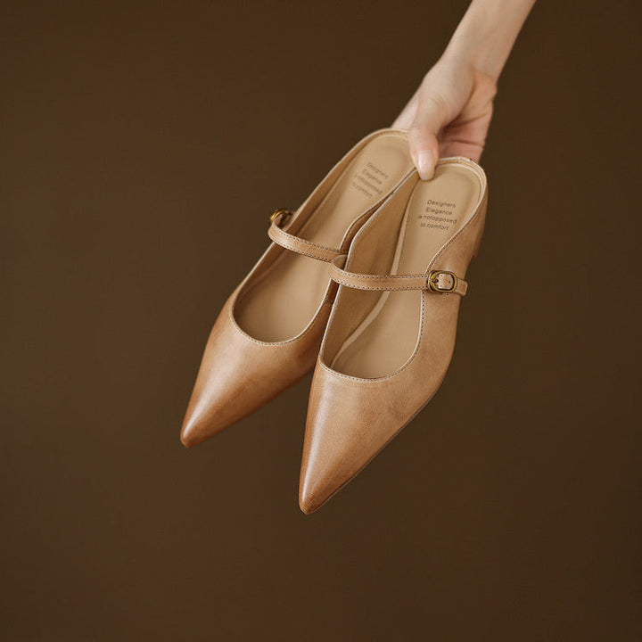 Neok Genuine Leather Mules