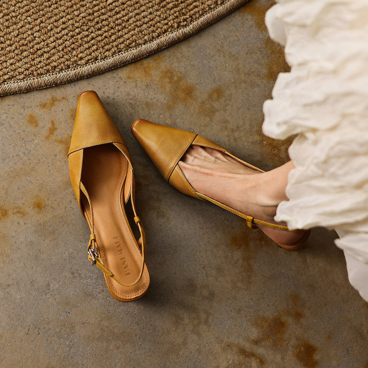 Serelle | Leather Slingback Heels