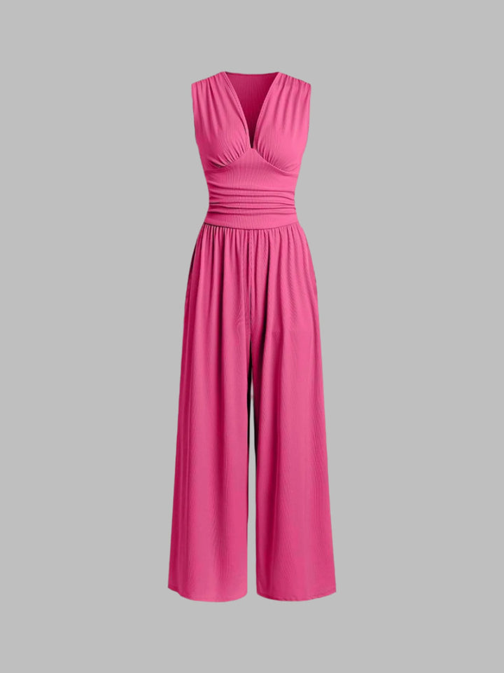 Charity – Elegant Sleeveless Wide-Leg Jumpsuit
