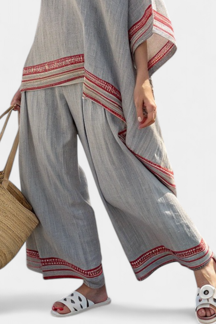 Rossella - Asymmetric Ethnic Trouser Set