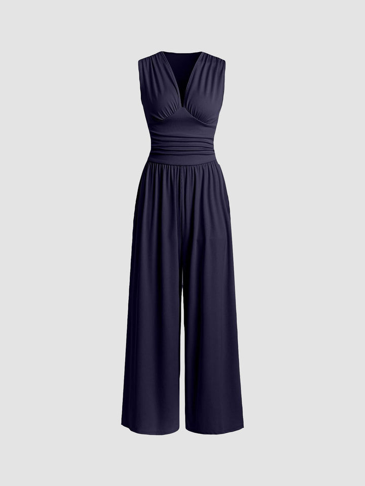 Charity – Elegant Sleeveless Wide-Leg Jumpsuit