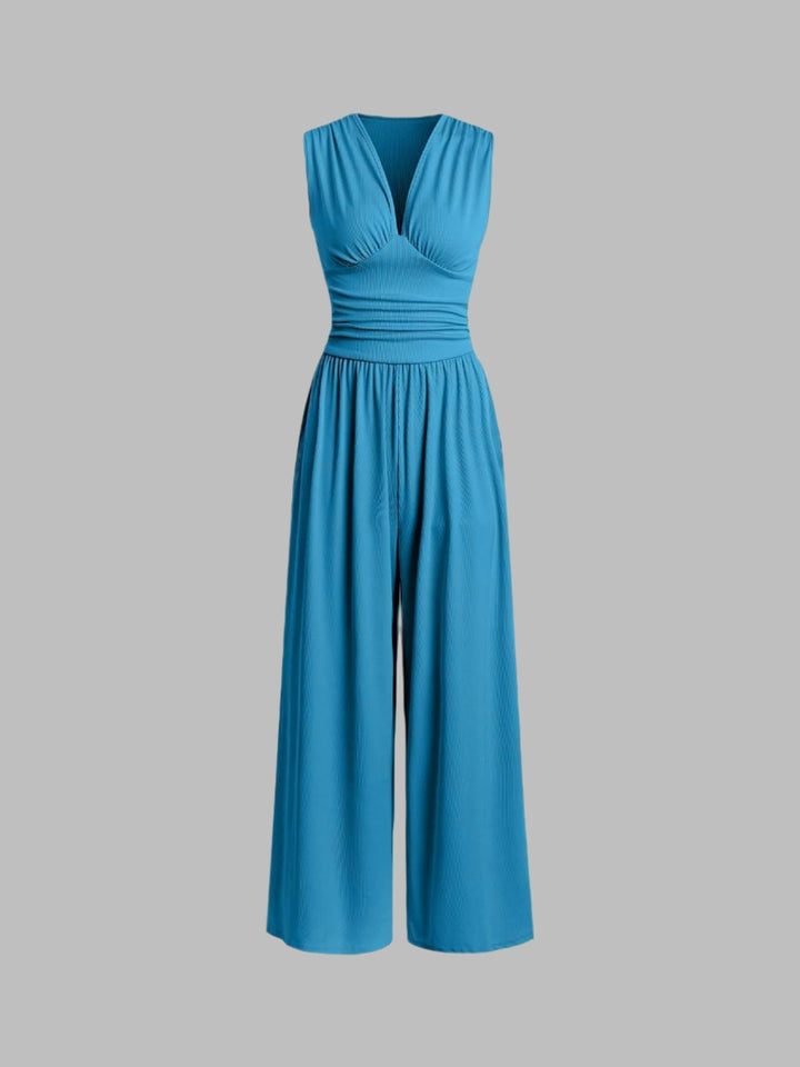 Charity – Elegant Sleeveless Wide-Leg Jumpsuit